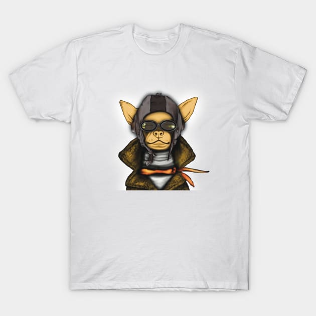 Antoine Chihuahua T-Shirt by DakiPukiTeeStudio